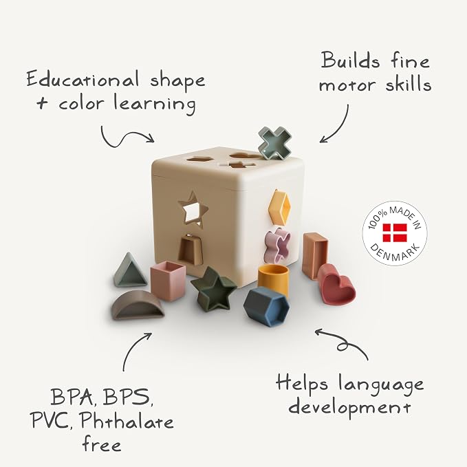 mushie Shape Sorting Box | Educational Learning Toy - Image 3