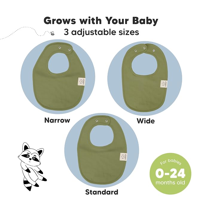 8-Pack Organic Baby Bibs for Boys, Girls - Image 4