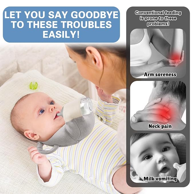 kornsurte Bottle Holder Pillow, Ergonomic Bottle Feeding & Breastfeeding Pillow - Image 3
