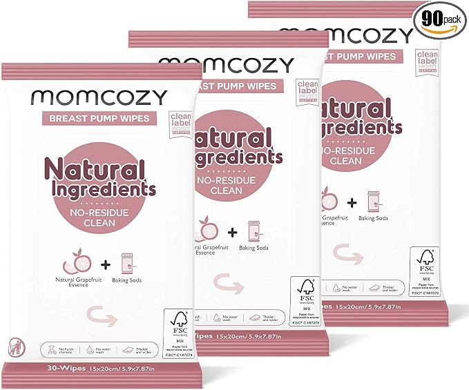 Momcozy Natural Breast Pump Wipes by Momcozy