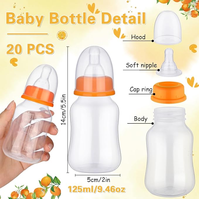 TrelaCo Bottle Chug Baby Shower Game 20 Pcs Baby Bottles Shower Favor - Image 3