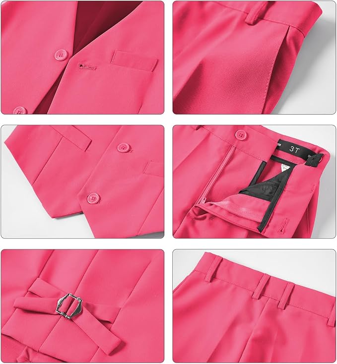Boys Vest Set Formal Dress Suits Wedding Outfit Dresswear - Image 5