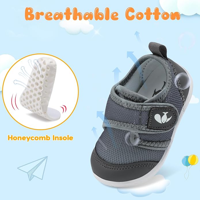FEETCITY Baby First Walking Shoes Boys Girls Infant Sneakers Crib Shoes - Image 4