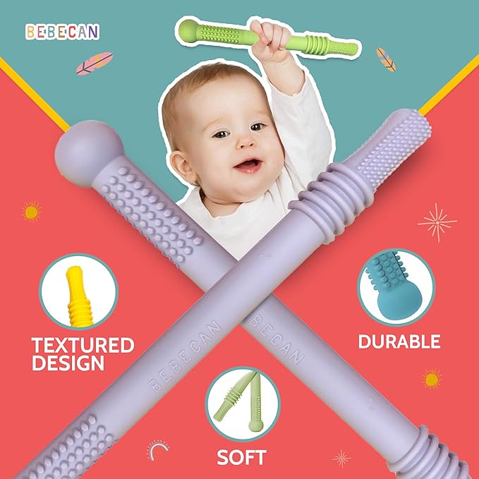 Teething Sticks for Babies 0-36 Months – Super Soft Silicone Teething Aids - Image 3