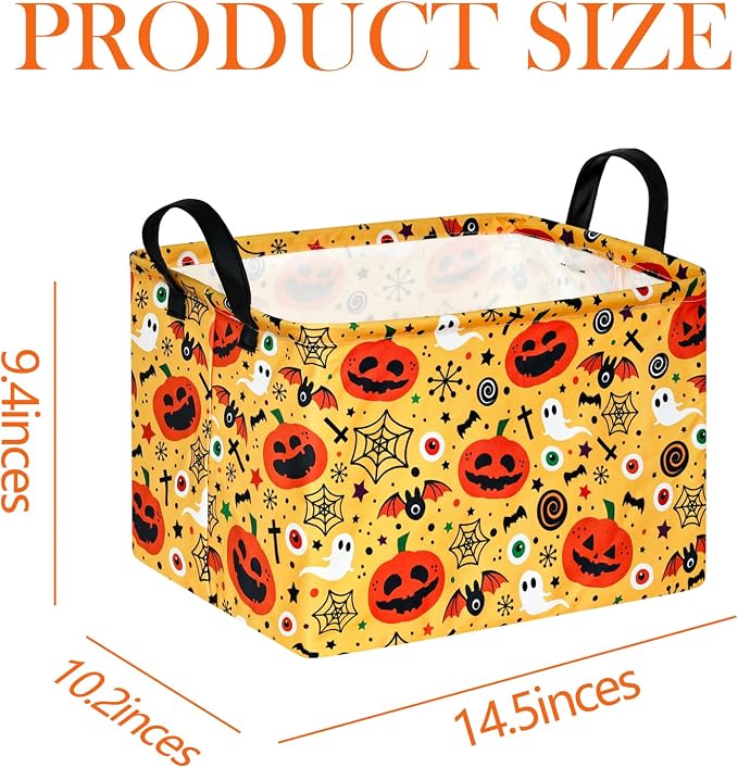 Ghost Happy Halloween Kids Gift Shelf Storage Basket Organizer Box Clothes - Image 7