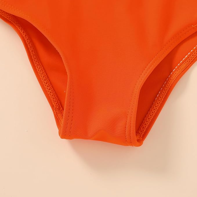 Happy Town Toddler Swimsuit Girl One Piece Bathing Suit Color Block Swimwear - Image 4