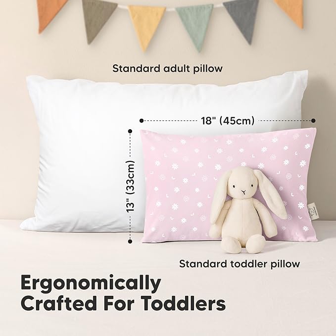 KeaBabies 2-Pack Toddler Pillow 13x18 - Image 3