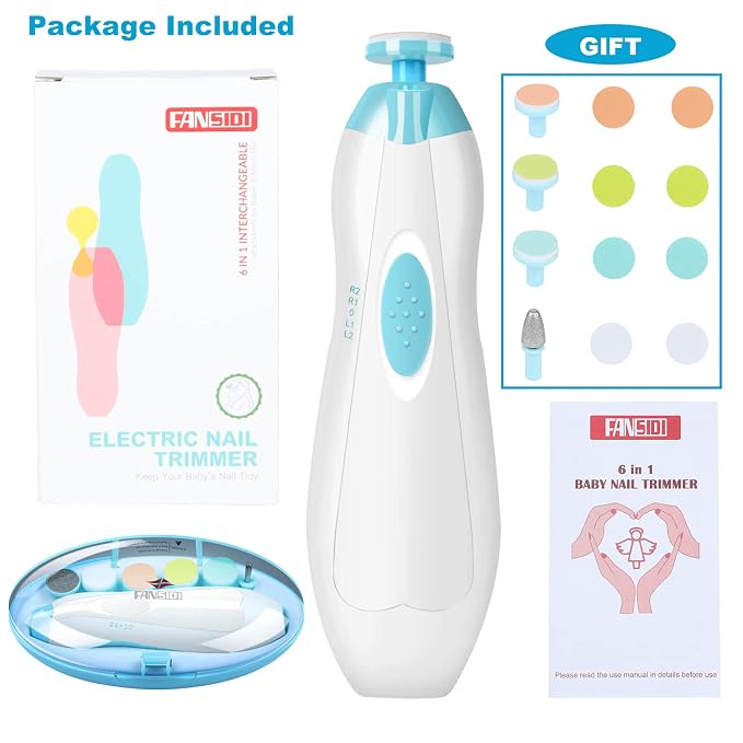 Baby Nail Clippers, FANSIDI Safe Baby Nail Trimmer Baby Nail File Electric - Image 6