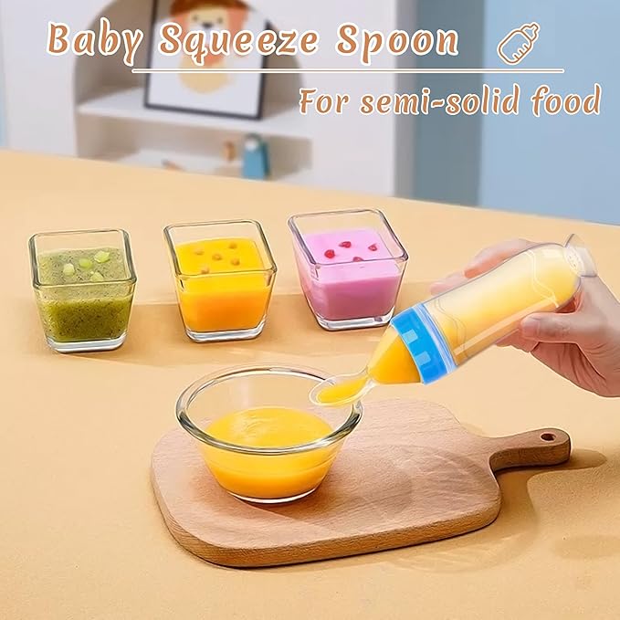 WAJIAYON Baby Food Feeder 3 Pack Silicone Baby Food Dispensing Spoon - Image 4