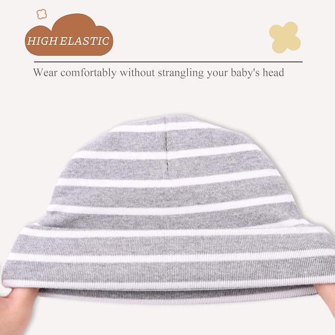 Bamery Cotton Baby Girl Hat Preemie Boys Beanie Newborn Hospital Hats Winter - Image 4