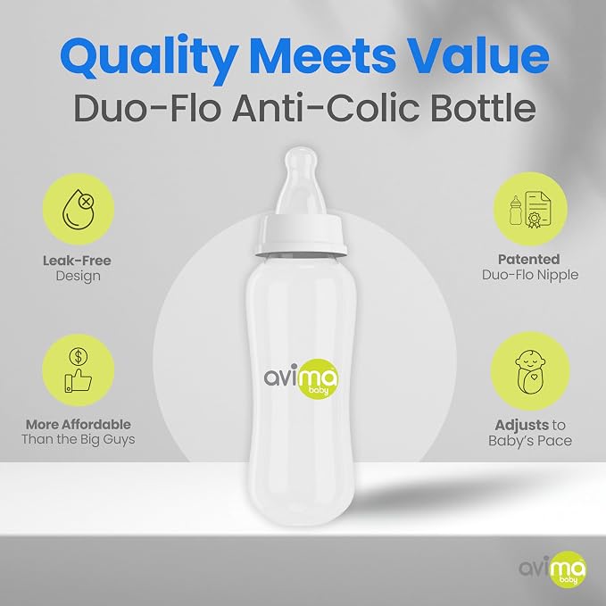Avima 10 oz Anti Colic Baby Bottle Set - Image 6