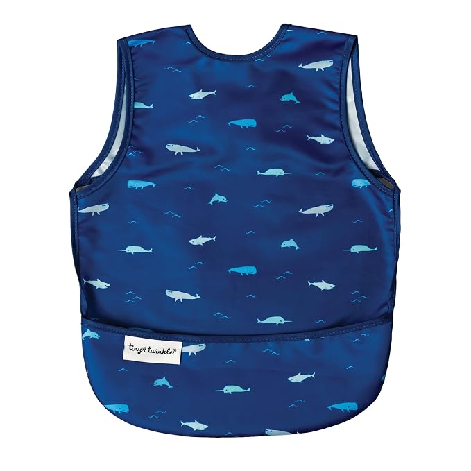 Tiny Twinkle Short Sleeve Apron Baby & Toddler Bib by TinyTwinkle