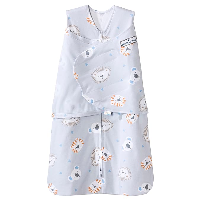 HALO 100% Cotton Sleepsack Swaddle, 3-Way Adjustable Wearable Blanket, TOG 1.5 by HALO