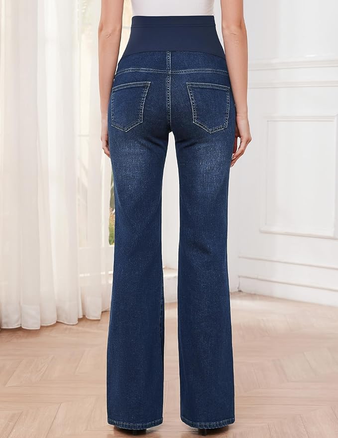 GLAMIX Women's Stretch Maternity Bootcut Jeans - Image 5
