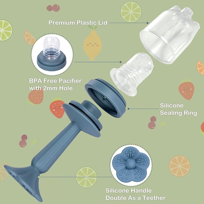 KingKam Baby Breastmilk Popsicle Molds & Baby Fruit Feeder, BPA Free Baby Food - Image 5