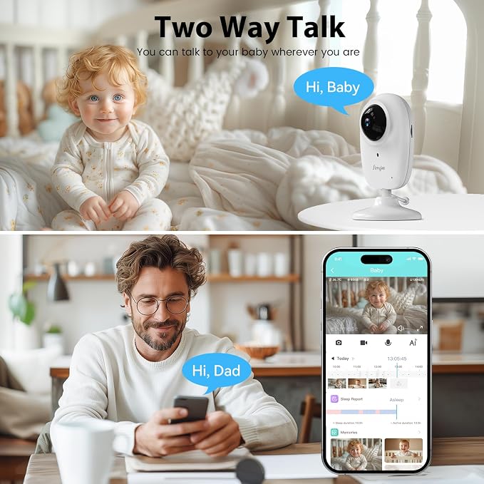 Dual Mode Baby Monitor, 1080p Video APP, 2.8'' IPS Screen, 10-Hour Streaming - Image 8