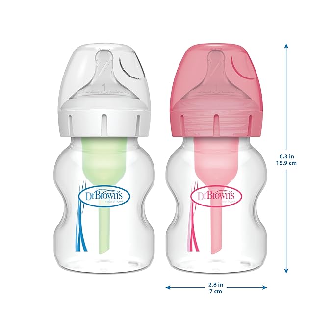 Dr. Brown's Natural Flow Anti-Colic Options+Wide-Neck Baby Bottle, 5 oz/150 mL - Image 14