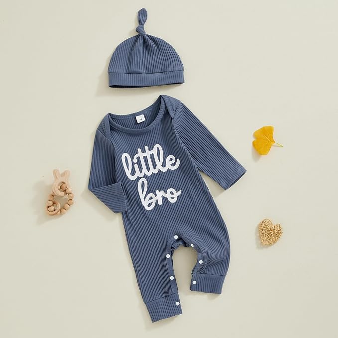Fernvia Newborn Baby Boy Clothes Letters Print Bodysuit 3 6 9 12 18 Months Long - Image 6