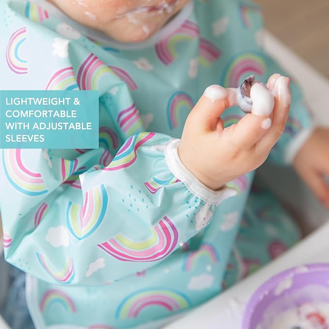 Bumkins Sleeved Bib for Girl or Boy, Baby and Toddler for 6-24 Mos, Essential - Image 4