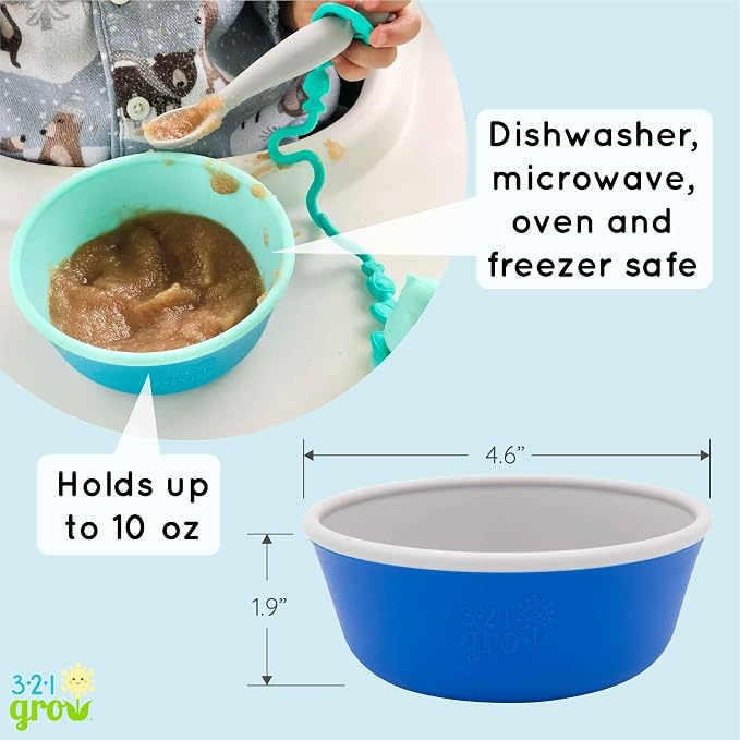 Silicone Easy Scoop & Hold Bowl Set – Adaptive Baby & Toddler Feeding Bowls - Image 3