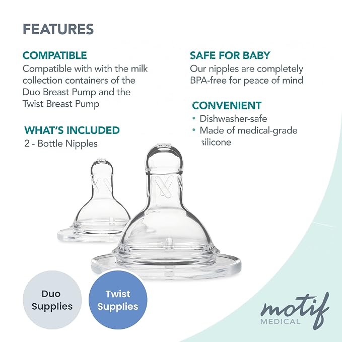 Motif Medical Replacement Slow Flow Nipples - Image 3