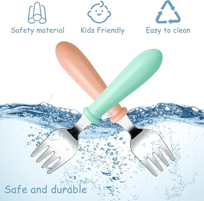 6-Pack Stainless Steel Toddler Forks - Image 2
