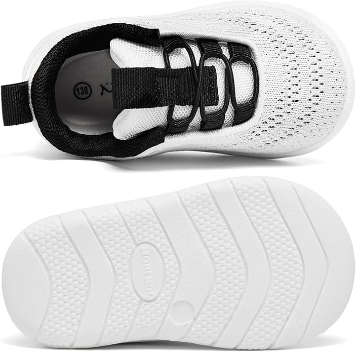 MORENDL Toddler Slip On Sneakers Baby Walking Shoes Non-Slip Breathable Unisex - Image 4