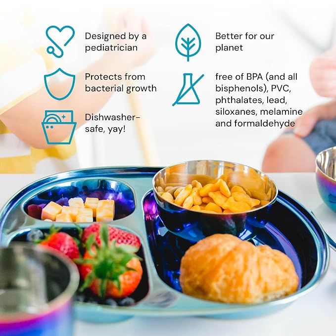 Ahimsa Stainless Steel Kids Plates - Image 4