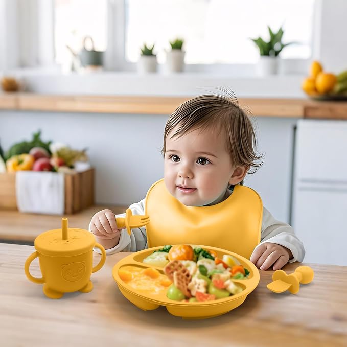 Baby Led Weaning Supplies, 17 Piece BPA-Free Silicone Feeding Set, Eating - Image 8