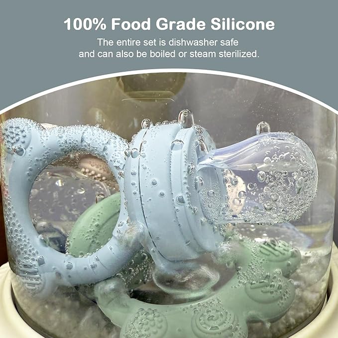 2 Pack Baby Fruit Food Feeder + Breastmilk Popsicle Molds, Baby Teethers - Image 4