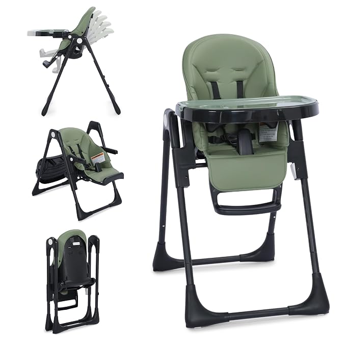 3 in 1 Foldable Baby High Chair, Infant High Chairs by TODEFULL