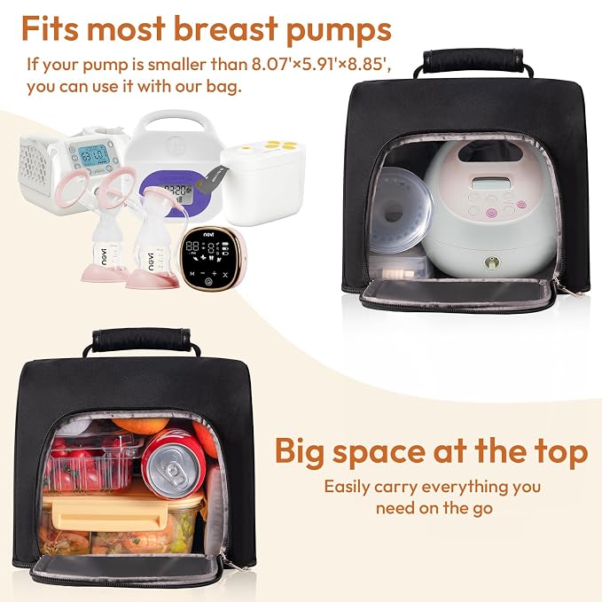 NCVI Breast Pump Bag, Double Layer Removable Pump Bag - Image 5
