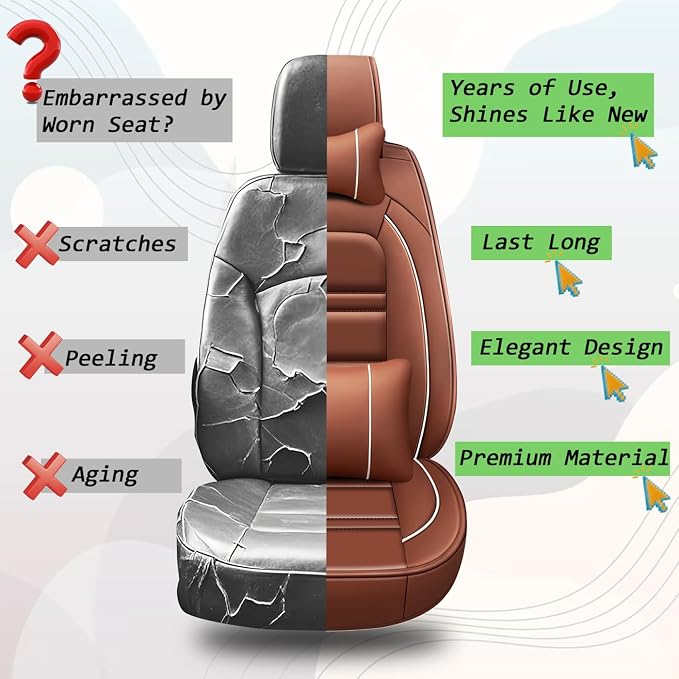 Car Seat Covers for Toyota Corolla 1997-2025 | 5-Seats Seat Covers, Waterproof - Image 8
