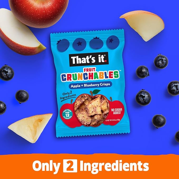 That's it. Fruit Crunchables – 100% Apple + Blueberry Crisps, 15 Pack healthy - Image 5