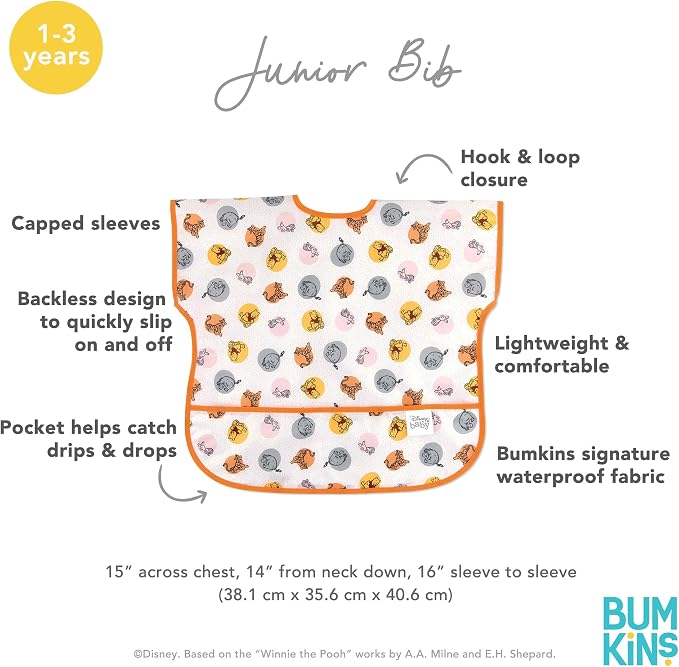 Bumkins Bibs - Toddler Bibs, Waterproof, Large - Image 5