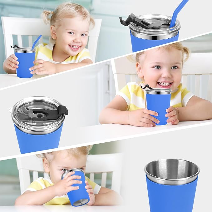 Kids Cups with Straws and Lids, 5 Pack 12oz Spill Proof Toddlers Straws Tumbler - Image 6
