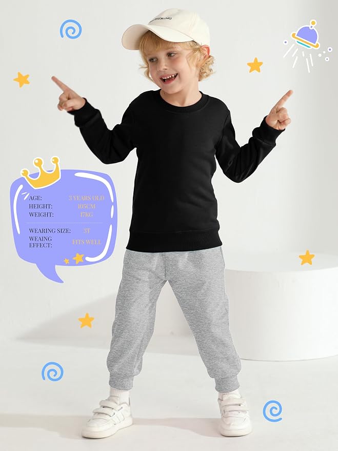 HXP 4 Pack Toddler Boys Sweatpants Pure Cotton Toddler Sweatpants Boys Kids - Image 5