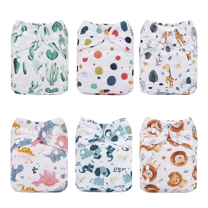 ALVABABY 6 Pack Cloth Diaper by ALVABABY
