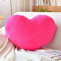 Hot Pink Heart Pillows, Cute Heart Decorative Pillow, Heart Shaped Throw Pillows by XVTRU