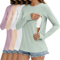 4 Pack Women's Nursing Breastfeeding Tops, Long Sleeve Maternity Shirts Loose by Sweetyweee