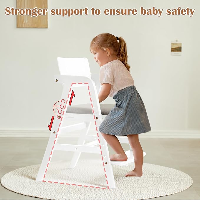Solid Wood high Chairs for Toddlers, High Chair Grows - Image 4
