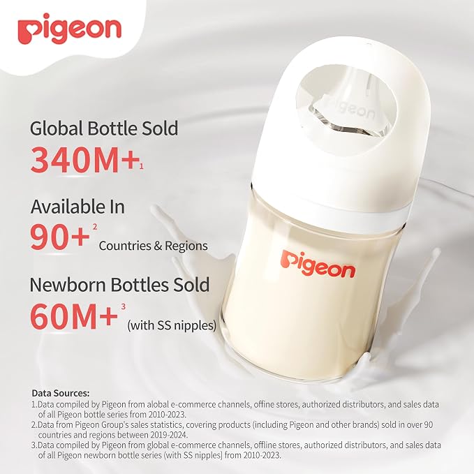Pigeon PPSU Nursing Baby Bottle Wide Neck, Anti-Colic, Streamlined Body - Image 2