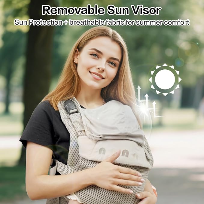 Rainbow Baby Carrier Newborn to Toddler, Breathable Mesh Baby Carrier - Image 9