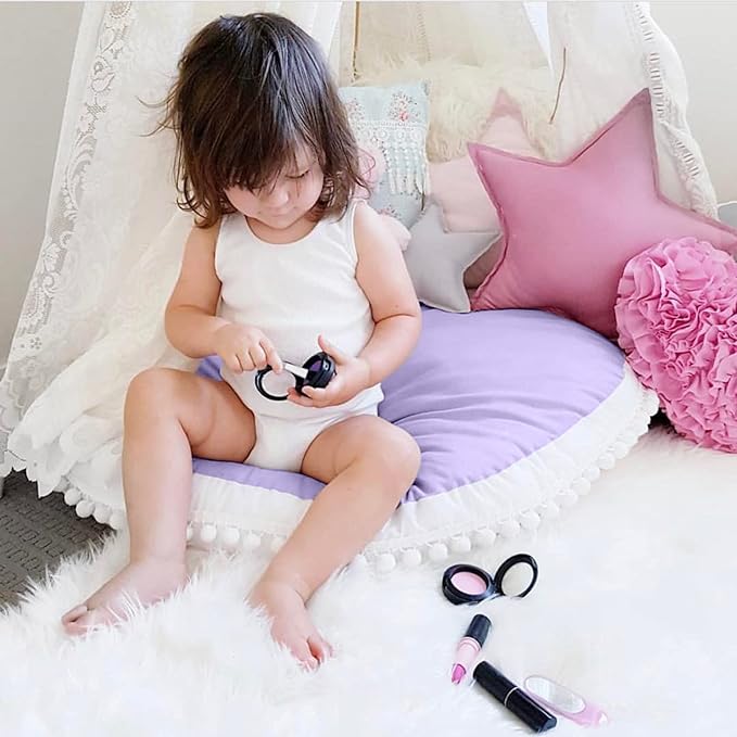 Large Floor Pillow Kids Round Floor Cushion Seating, 35 inches Big Circle Pillow - Image 3