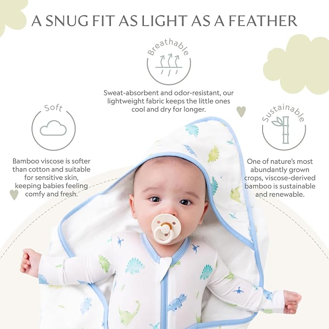 Bamboo Little Soft Baby Footie Pajamas, Baby Clothes, Newborn Sleepers - Image 3