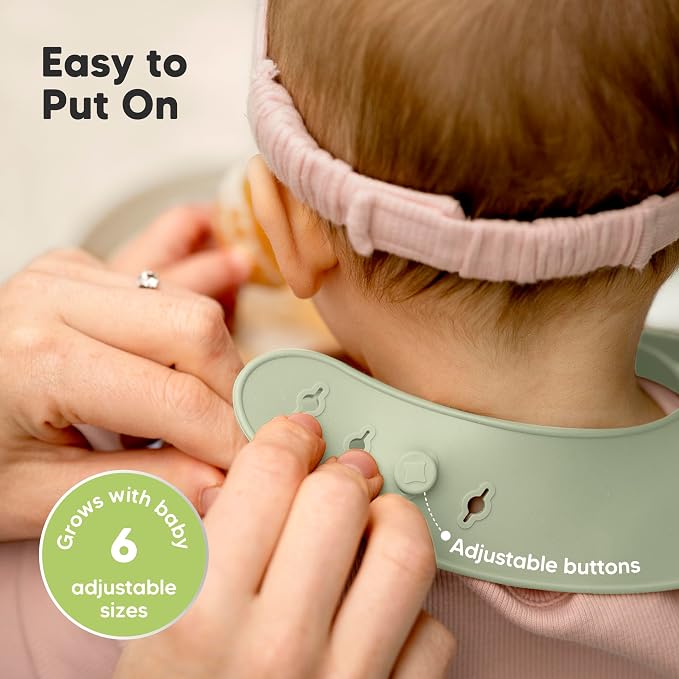 KeaBabies 2-Pack Silicone Baby Bibs - Image 5