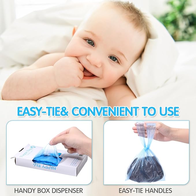 Honoson 1200 Count Baby Disposable Diaper Bags Scented Diaper Sacks - Image 4