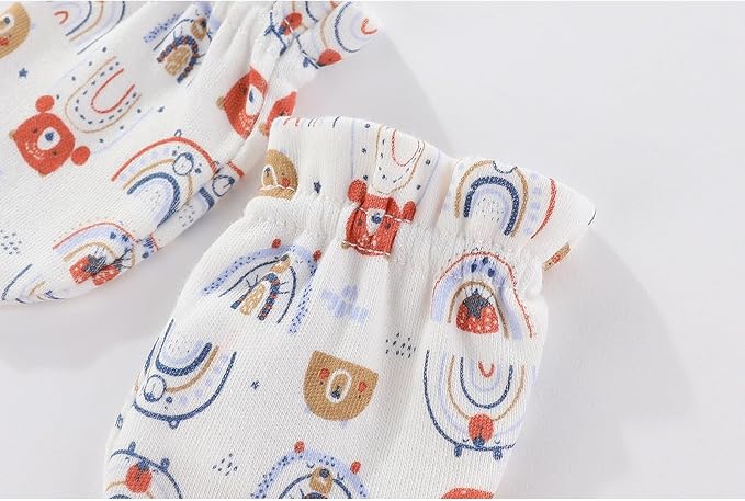 5 Pairs Baby Not Scratch Mittens 0-6 Months New Born Boy Girl Gloves Cute - Image 3