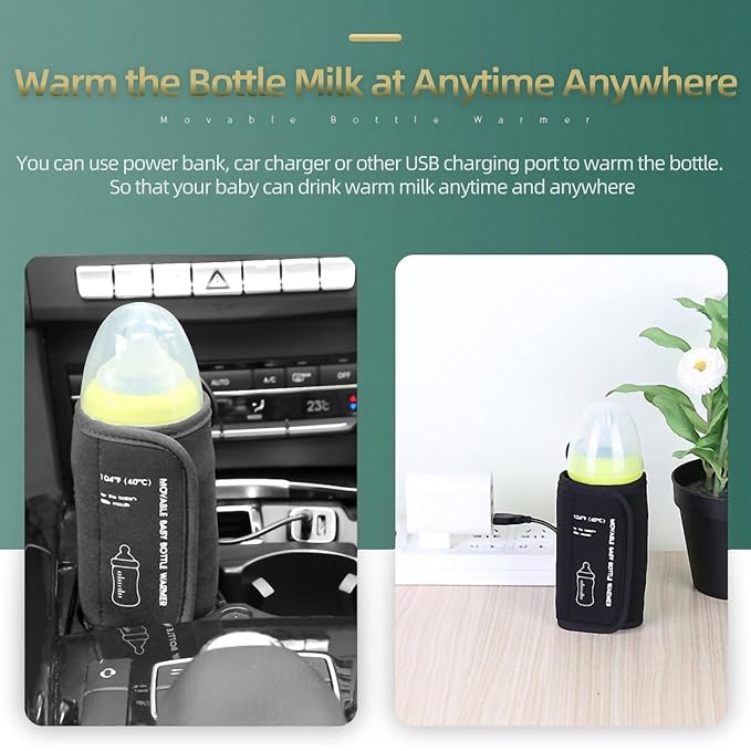 Portable Bottle Warmer for Travel, Car Baby Bottle Warmer USB Powered Portable - Image 4