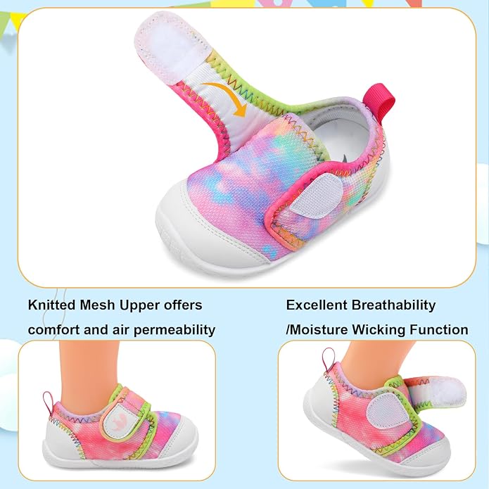FEETCITY Baby First Walking Shoes Boys Girls Infant Sneakers Crib Shoes - Image 2